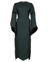 Medieval cotton dress model Antaris, green color