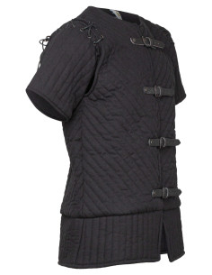 Medieval gambeson cotton model Theodor, black color
