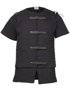 Medieval gambeson cotton model Theodor, black color 2
