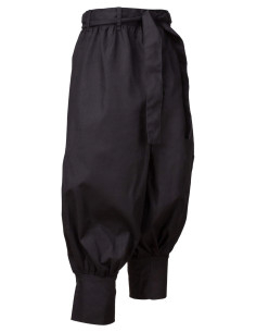 Viking pants in sailcloth fabric model Offnir, black color