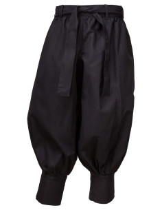 Viking pants in sailcloth fabric model Offnir, black color 2