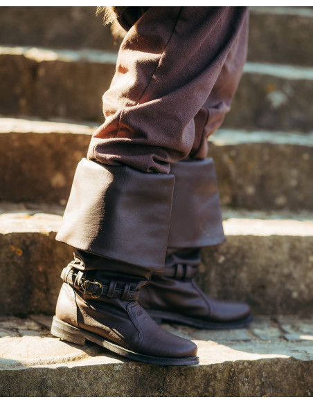 Medieval leather ankle boots model...