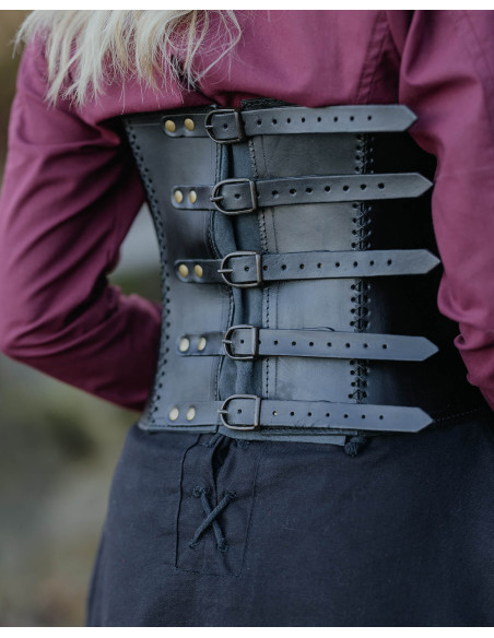 Medieval leather bustier model Dunja,...