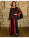 Medieval dress model Jasione, black-red color