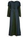 Medieval cotton dress model Loreley, green color