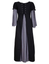 Medieval cotton dress model Loreley, black color