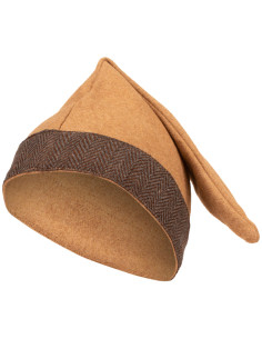 Medieval wool hat model Toki, sand color