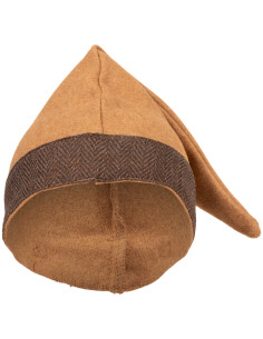 Medieval wool hat model Toki, sand color 2