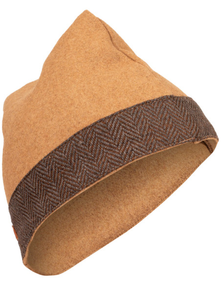 Medieval wool hat model Toki, sand color