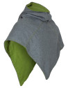 Medieval wool hooded cloak model Halaif, gray color
