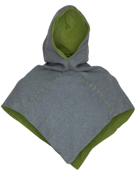 Medieval wool hooded cloak model...