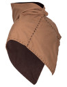 Medieval wool hood in Halaif model, sand color