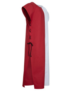 Medieval tabard model Gilbert, red and white color 2