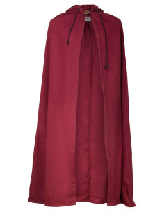 Medieval cotton cloak model Aaron, burgundy color