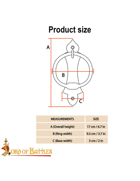 Medieval hand-forged door knocker Medieval hand-forged door knocker