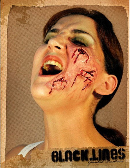 burnt and cut face makeup