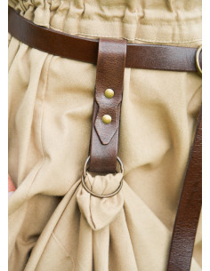 Brown leather medieval skirts 2