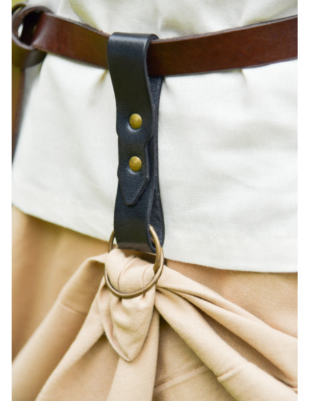 Black leather medieval skirt grabber