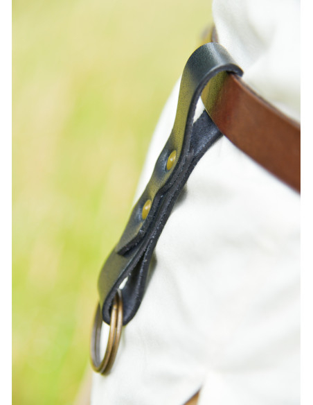 Black leather medieval skirt grabber