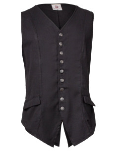 Medieval cotton vest model Ismael, black color