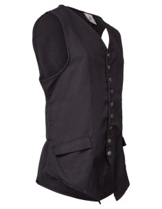 Medieval cotton vest model Ismael, black color 2