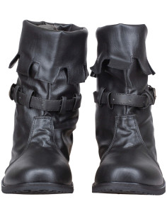 Medieval leather boots model Martin, black color 2