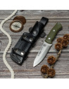 Bushcrafter Knife brand Cudeman, model 206-GV with multiposition sheath