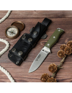 Cudeman MT-5 Knife (120-GV) G10 Green Handle