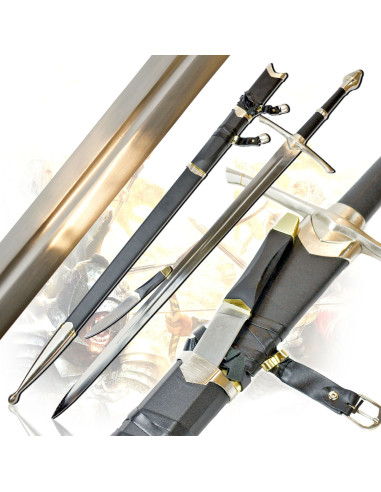 Unofficial hand-forged and sharpened Strider sword, The Lord of the Rings
