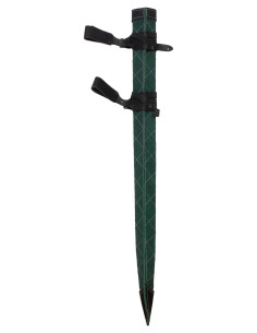 Leather sheath for sword model Dante, green color 2