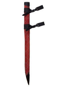Leather sheath for sword model Dante, burgundy color