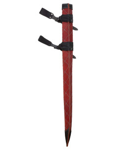 Leather sheath for sword model Dante, burgundy color 2