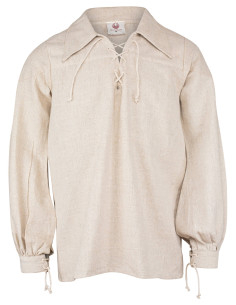 Medieval linen shirt model Sawyer, cream color