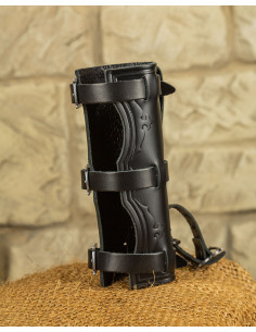 Medieval leather sword scabbard holder, model Castagir,...