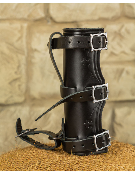 Medieval leather sword scabbard...