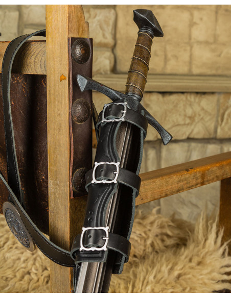 Medieval leather sword scabbard...