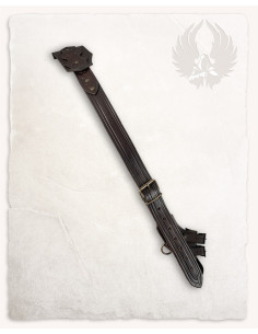 Leather holster belt model Castagir, black color 2