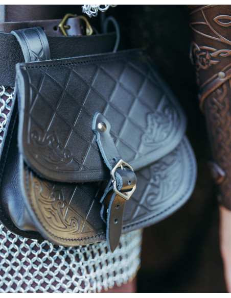 Medieval leather bag model Julius,...