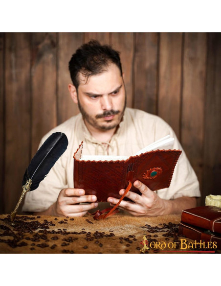 Medieval diary with leather and stone... Medieval diary with leather and stone...