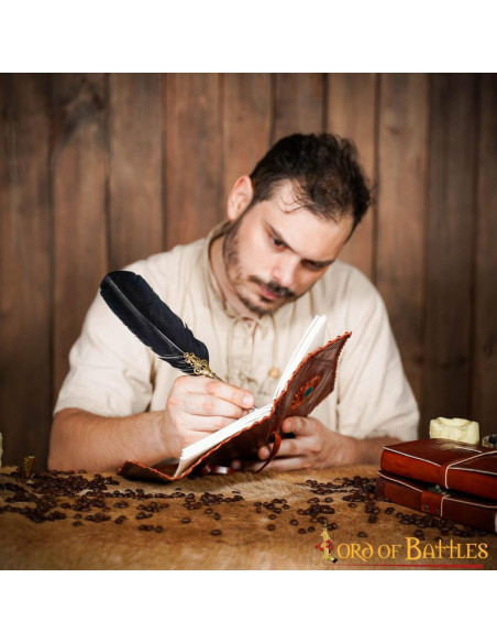 Medieval diary with leather and stone... Medieval diary with leather and stone...