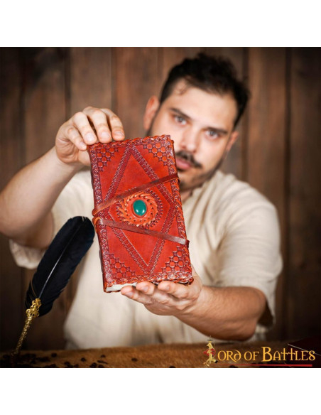 Medieval diary with leather and stone... Medieval diary with leather and stone...