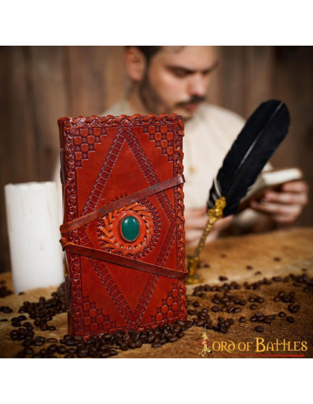 Medieval diary with leather and stone... Medieval diary with leather and stone...
