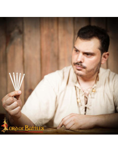 Set of 5 hand-carved bone needles (9 cm.) 2