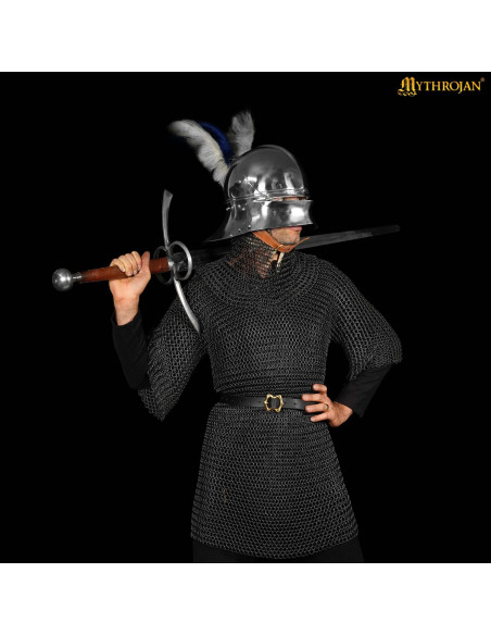 Chainmail with blackened steel finish...