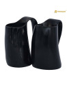 Set of 2 horn mugs for drinking (250 ml.)