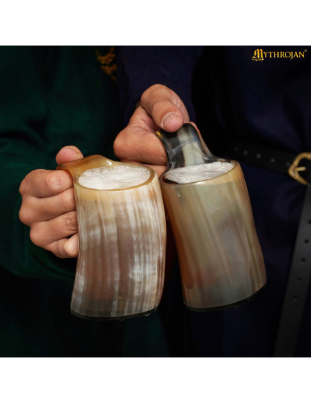 Set of 2 horn mugs for drinking (250...