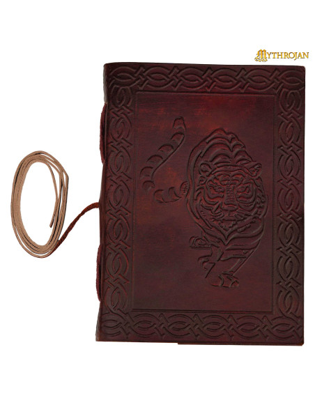 Medieval diary with leather cover...