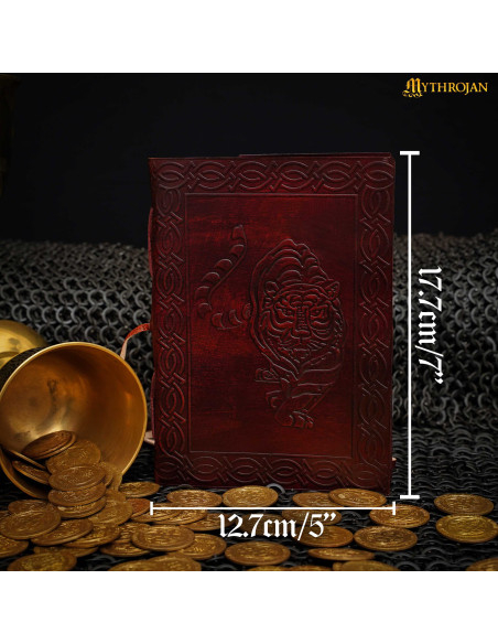 Medieval diary with leather cover...