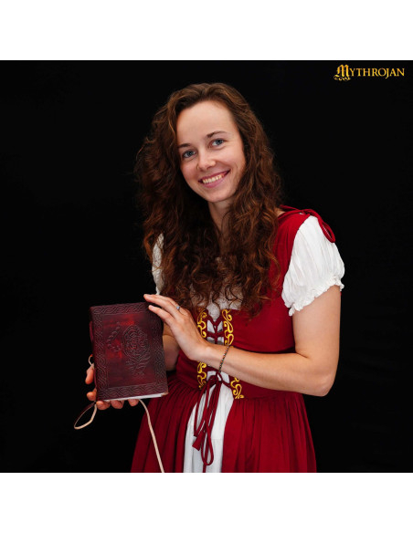 Medieval diary with leather cover...