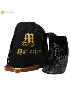 Medieval mug for drinking, raven design (800 ml.)